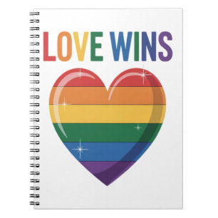 Love Wins LGBT Gay Pride Equality Notebook