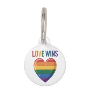 Love Wins LGBT Gay Pride Equality Pet Tag