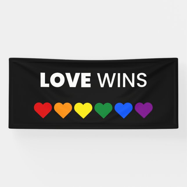 Love wins- LGBT Pride Banner- LGBT Party Banner (Horizontal)