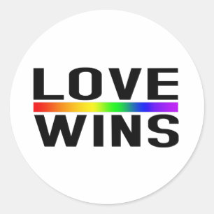 Love Wins - LGBTQ+ Pride Classic Round Sticker