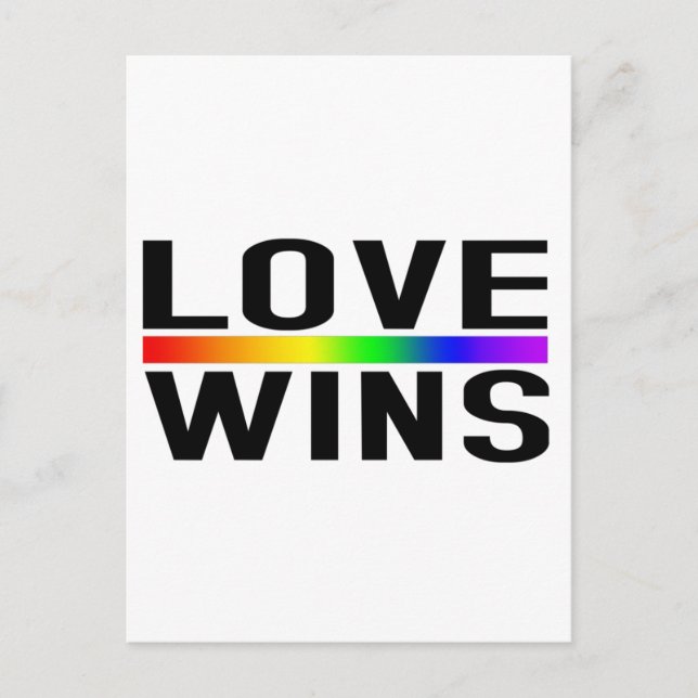 Love Wins - LGBTQ+ Pride Postcard (Front)