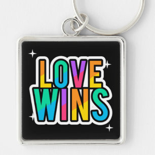 Love wins. LGBTQ+Pride. Rainbow. Keychain