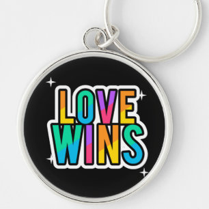 Love wins. LGBTQ+Pride. Rainbow.   Keychain