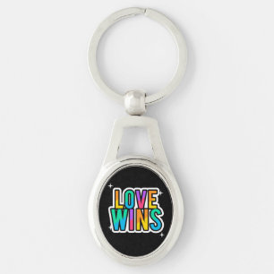 Love wins. LGBTQ+Pride. Rainbow.   Keychain
