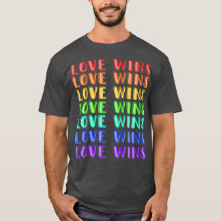 Love Wins Men Women LGBT Ally  T-Shirt