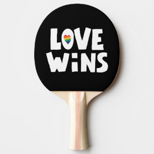 Love Wins Ping Pong Paddle