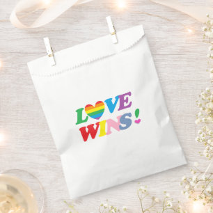 Love Wins Pride Heart LGBT Favour Bag
