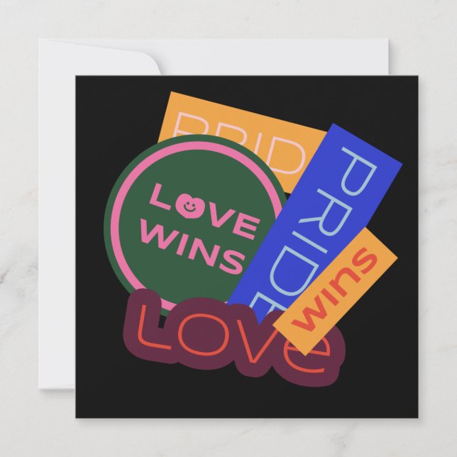 Love wins. Pride. Pride wins. LGBT+Pride  (Front)