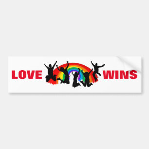 Love Wins Rainbow Bumper Sticker