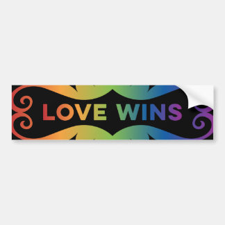 Love Wins Rainbow Bumper Sticker 2