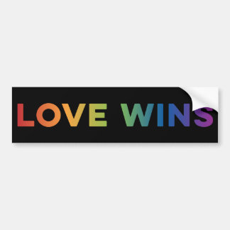 Love Wins Rainbow Bumper Sticker 3