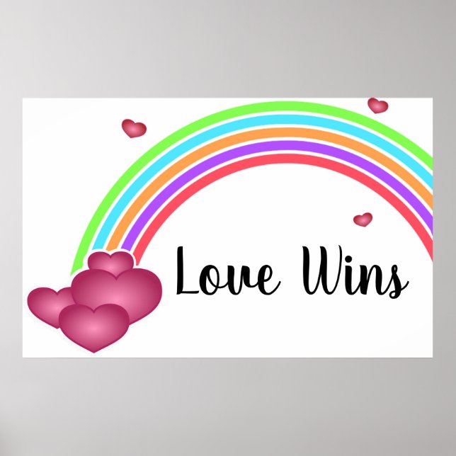Love Wins Rainbow Poster (Front)