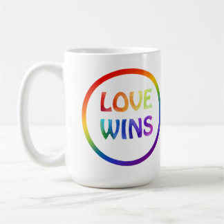 Love Wins Rainbow Pride Coffee Mug