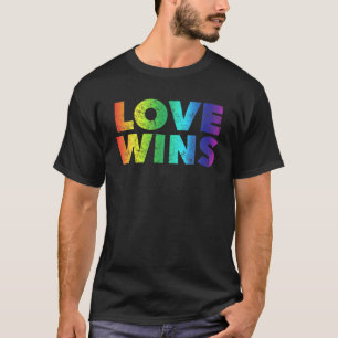 Love Wins - Vintage, LBGTQ , Queer, Gay Pride Rain T-Shirt