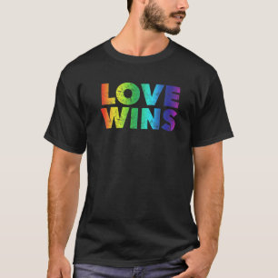 Love Wins - Vintage, LBGTQ , Queer, Gay Pride Rain T-Shirt