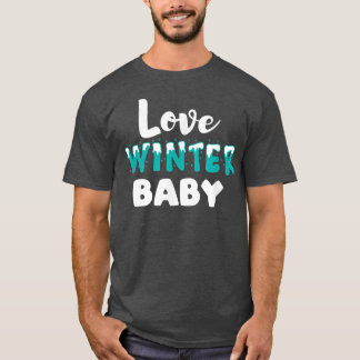 Love Winter Baby Pregnancy Reveal Parents To Be Fa T-Shirt
