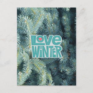 Love Winter season's greetings postcard/invite Postcard
