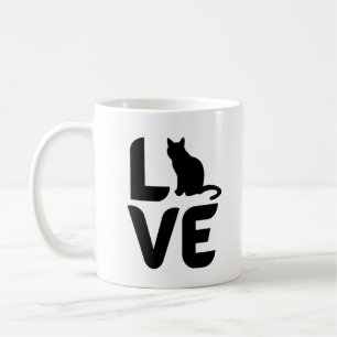 Love with a Cat as the O  Coffee Mug