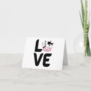 Love with a Cow O BLANK  Card