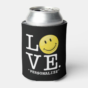 Love With A Smile Classic Happy Face Can Cooler