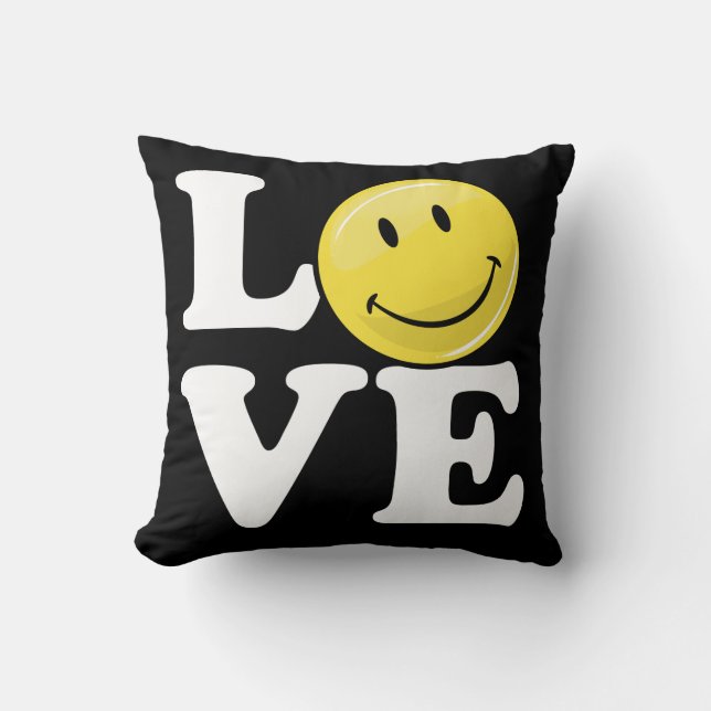 Love With A Smile | Classic Happy Face Cushion (Front)