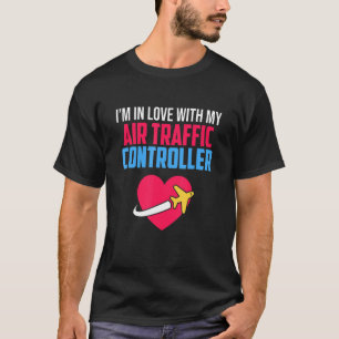 Love With Air Traffic Controller Aviation Aeroplan T-Shirt