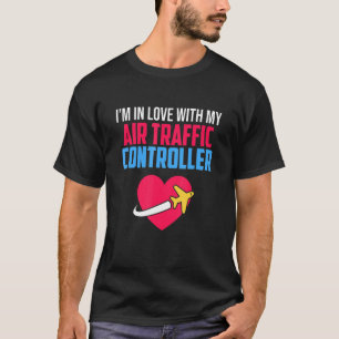 Love With Air Traffic Controller Aviation Aeroplan T-Shirt