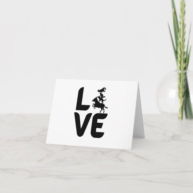 Love with Animals as the O, Horse, Dog, Cat, BLANK Card (Front)
