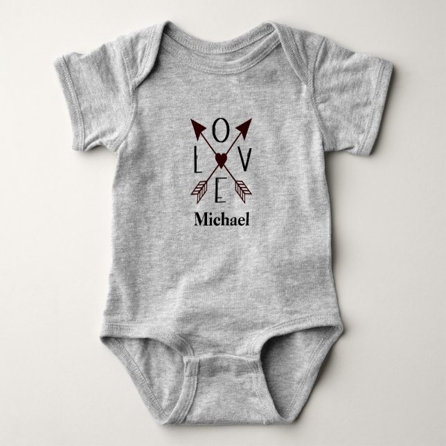 Love with Arrows Baby Body Suit Baby Bodysuit (Front)
