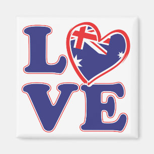 LOVE-with-Australia-Heart Magnet