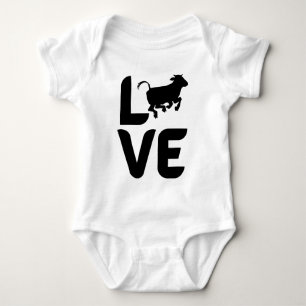 Love with Cow as an O Baby Bodysuit