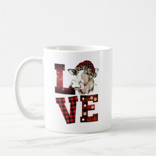 Love with Cow Design, Christmas Design Coffee Mug
