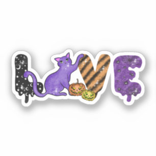 Love with Cute Cat for Halloween