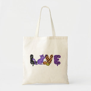 Love with Cute Cat for Halloween Tote Bag