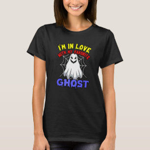 Love With Favourite Ghost Halloween Pumpkin Skelet T-Shirt