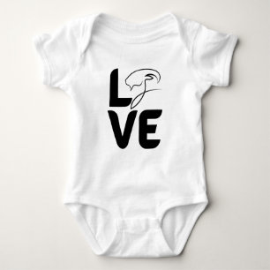 Love with Goat as O  Baby Bodysuit