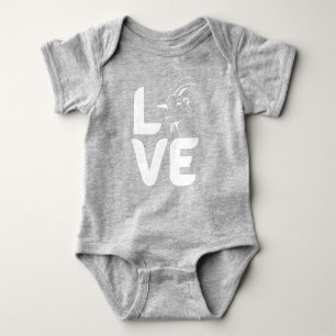 Love with Goat as the O Baby Bodysuit