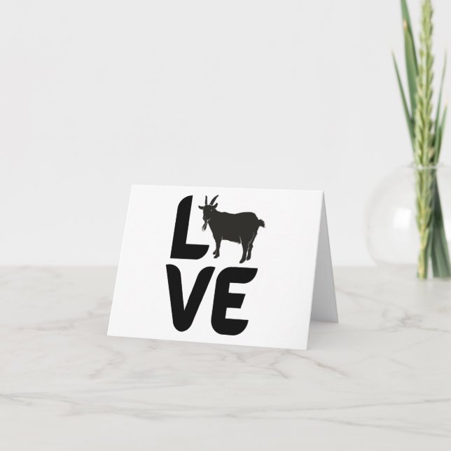 Love with Goat as the O BLANK  Card (Front)