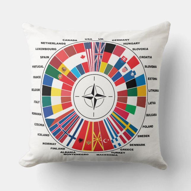 LOVE WITH NATO COUNTRYS CUSHION (Front)