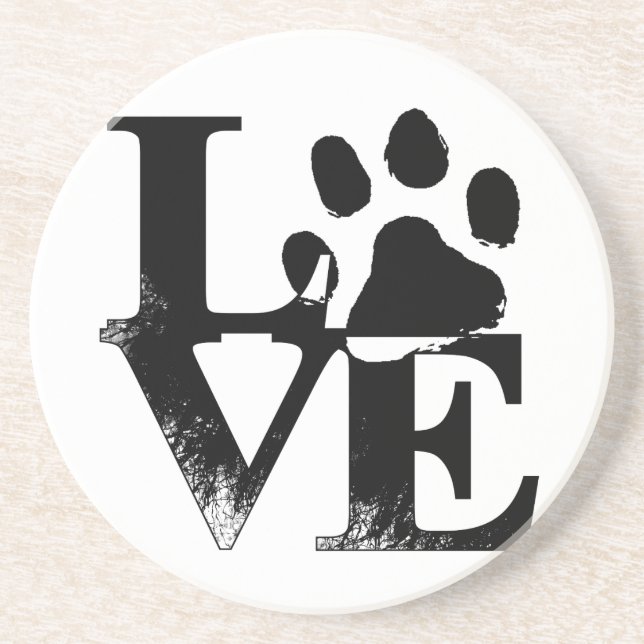 LOVE With Paw Coaster (Front)