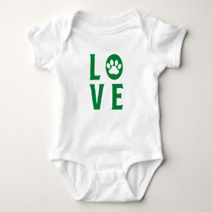 Love with Paw Print (Cats, Dogs, Pets)  Baby Bodysuit