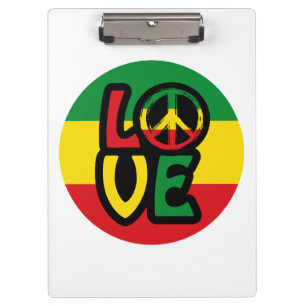 LOVE with peace symbol, reggae style Clipboard