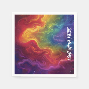 Love with Pride Digital Art Napkin