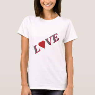 Love with Red Heart T-Shirt