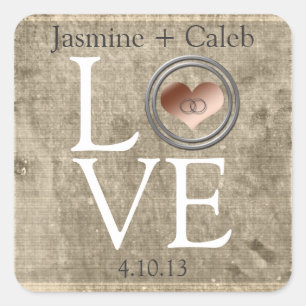 Love-With This Ring by Shirley Taylor Square Sticker