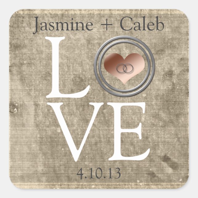 Love-With This Ring by Shirley Taylor Square Sticker (Front)
