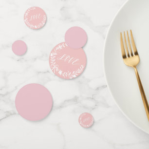 Love with White Wreath Confetti