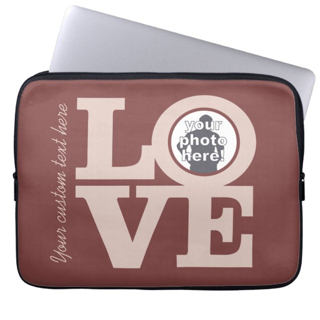 LOVE with YOUR PHOTO custom laptop sleeves (Front)