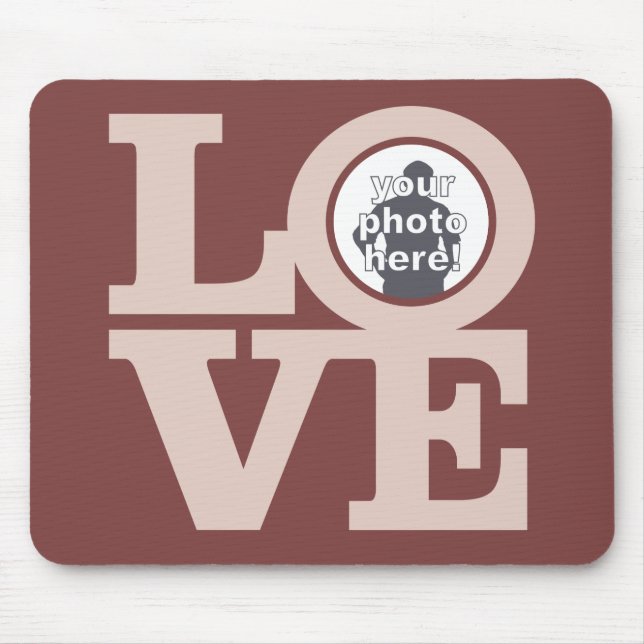 LOVE with YOUR PHOTO custom mousepad (Front)