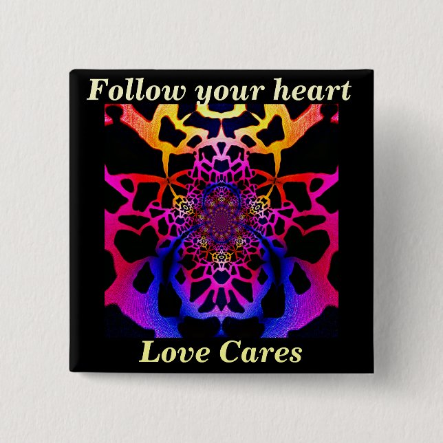 Love within_ 15 cm square badge (Front)